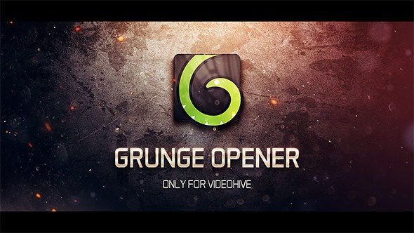 Grunge Opener Video Displays template preview