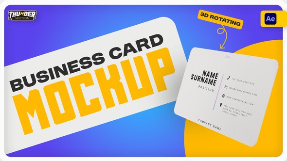Videohive 3D Rotating Business Card Mockup Product Promo template preview