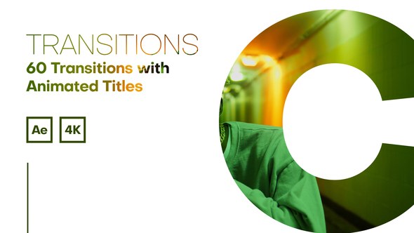 Videohive Transitions | 60 Transitions with Animated Titles Elements template preview