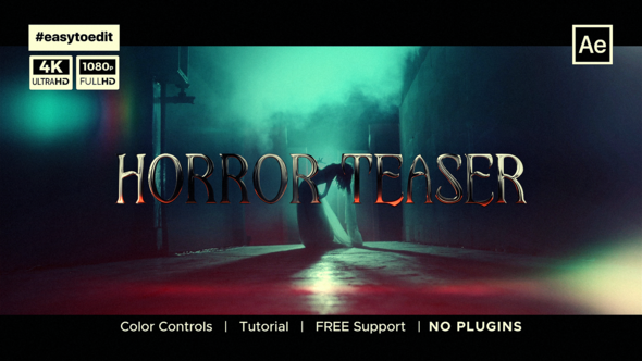 Videohive Horror Teaser Video Displays template preview