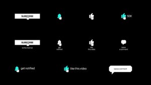 Videohive Glitch YouTube Pack Elements template preview