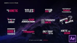 Videohive Kinetic Titles 41869114 Titles template preview
