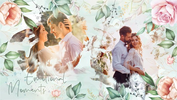 Videohive Watercolor Wedding Slideshow Video Displays template preview