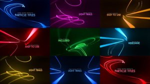 Videohive Particle Titles | Light Trails for After Effects Elements template preview