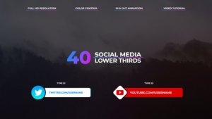 Social Media Lower Thirds Video Displays template preview