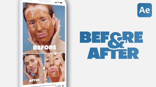 Videohive Vertical Clean Before and After Video Displays template preview