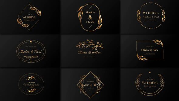 Videohive Golden Wedding Titles 4K Titles template preview