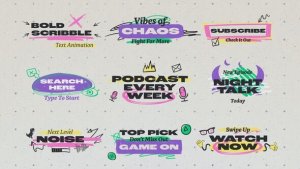 Videohive Bold Scribble Titles Titles template preview