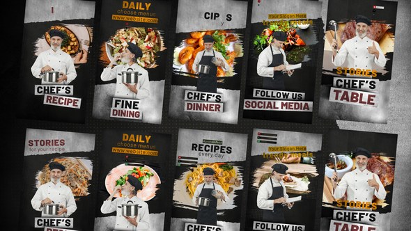 Videohive Chef's Table Stories Product Promo template preview