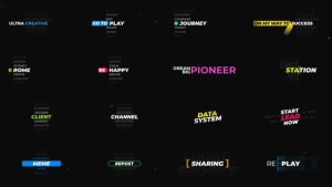 Videohive Text Carousel Titles Titles template preview