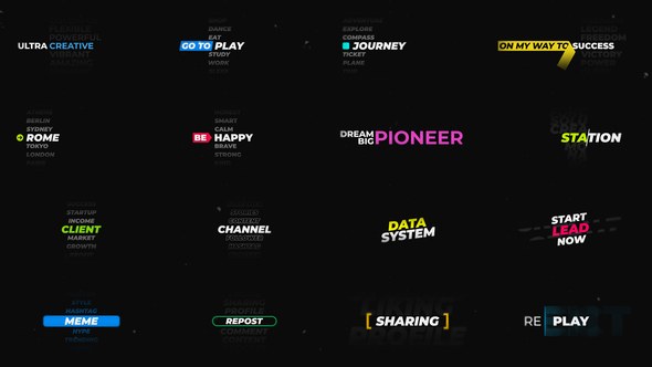 Videohive Text Carousel Titles Titles template preview