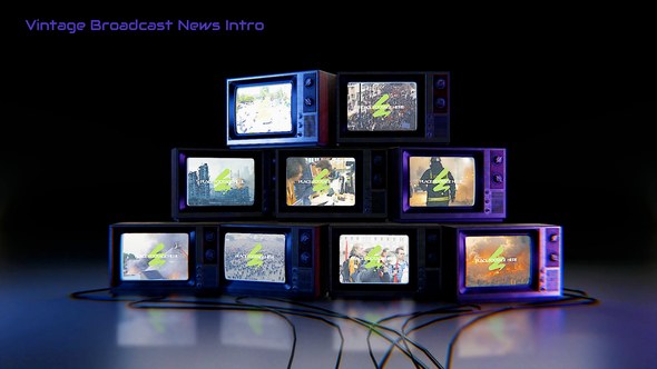 Videohive Vintage Broadcast News Intro Opener Openers template preview