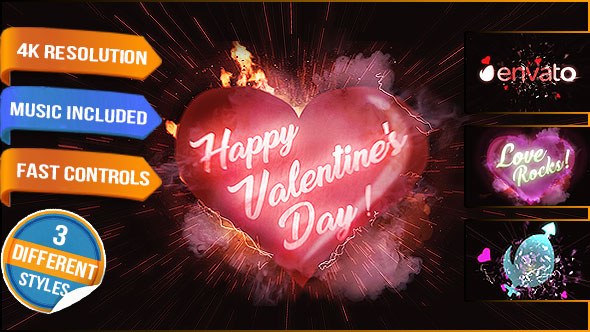 Videohive Heart Love Logo Logo Stings template preview