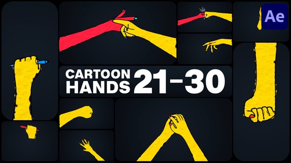 Videohive Cartoon Hands for After Effects 50874301 Elements template preview