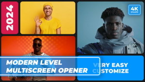Videohive Modern Level Multiscreen Slideshow Split Screen Opener Video Displays template preview