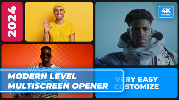 Videohive Modern Level Multiscreen Slideshow Split Screen Opener Video Displays template preview
