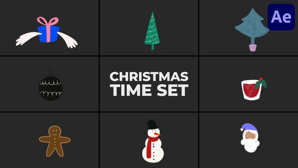 Videohive Christmas Time Set for After Effects Elements template preview