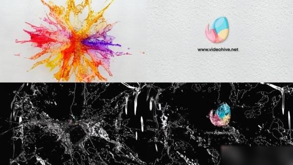Videohive water Splash Logo Reveal 2 style Logo Stings template preview