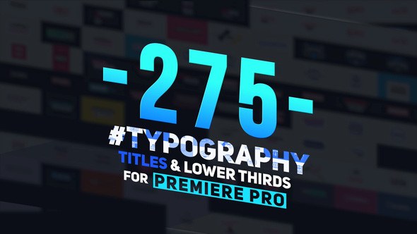 275 Typography, Titles and Lower Thirds Premiere Pro template preview