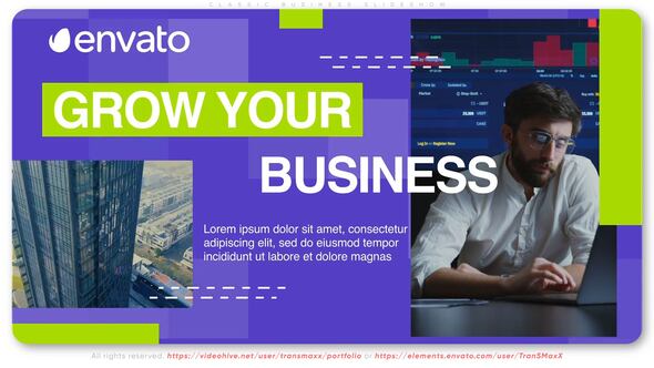 Videohive Classic Business Slideshow Video Displays template preview