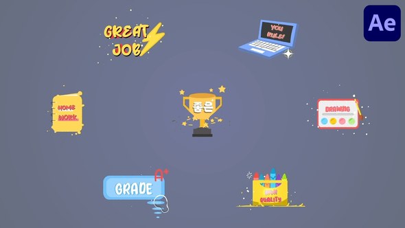 Videohive School Titles for After Effects 53979323 Titles template preview