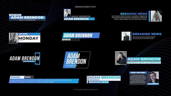 Videohive News Titles V1 Titles template preview