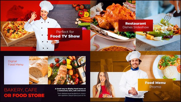 Videohive Food Slideshow 23084172 Video Displays template preview