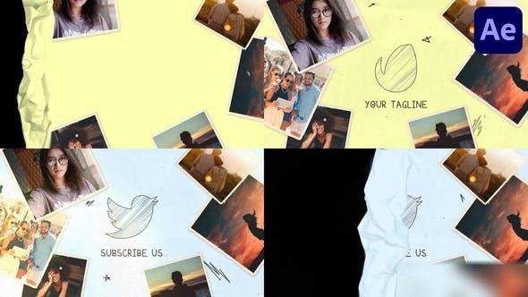 Videohive Stop Motion Paper Logo Opener for After Effects Logo Stings template preview