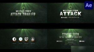 Videohive Military Cyber Attack Trailer for After Effects Openers template preview