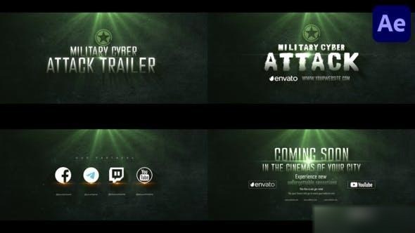Videohive Military Cyber Attack Trailer for After Effects Openers template preview