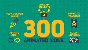 Animated Icons Pack Video Displays template preview