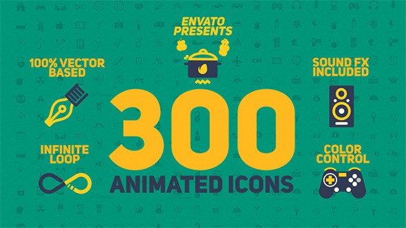 Animated Icons Pack Video Displays template preview