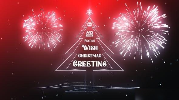Videohive FestiveWish - Christmas Greeting Openers template preview