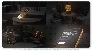 Videohive Golden Black App Promotion Product Promo template preview