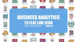 Business Analytics - Flat Animation Icons Video Displays template preview