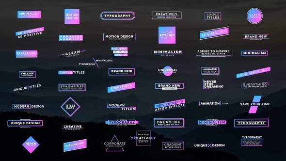 Videohive 50 Colorful Titles Titles template preview