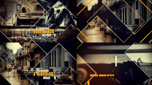 Elegance History Video Displays template preview