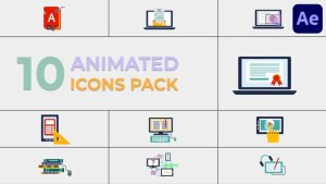 Videohive Education Icons Pack for After Effects Elements template preview