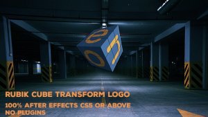 Rubik Cube Transform Logo | After Effects Template Video Displays template preview