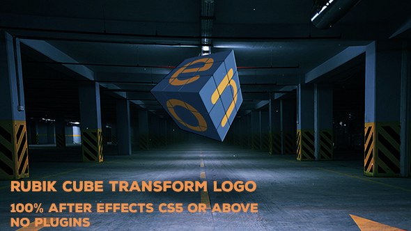 Rubik Cube Transform Logo | After Effects Template Video Displays template preview