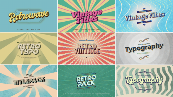 Videohive Retro Vintage Titles vol.02 Titles template preview