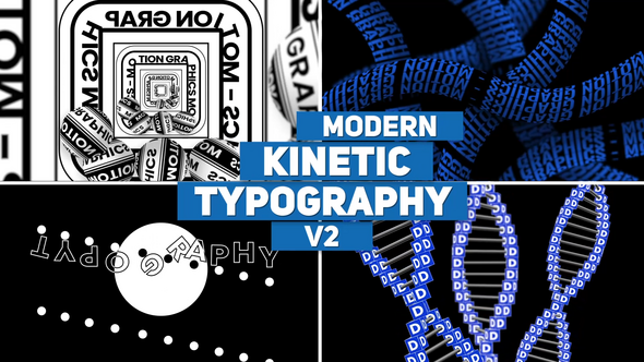 Modern Kinetic Typography v2 | MOGRT Premiere Pro template preview