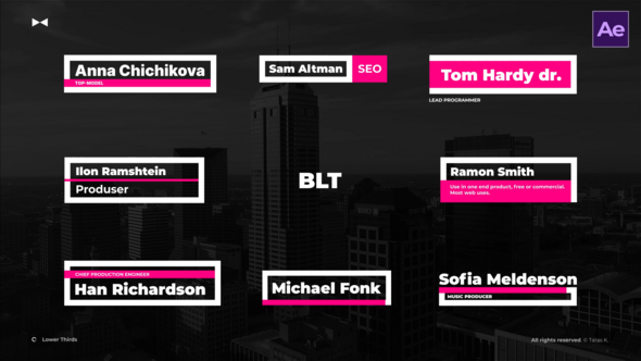 Videohive Stylish Lower Thirds  AE Elements template preview