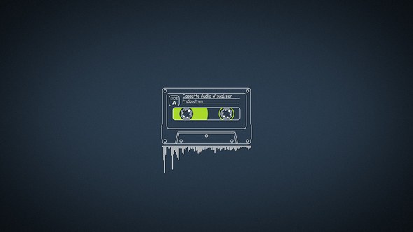 Cassette Audio Visualizer Video Displays template preview