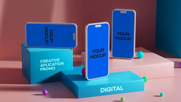 Videohive 3d Mobile Application Promo Product Promo template preview