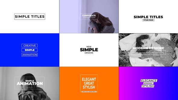 Videohive Simple Titles | After Effects 53432608 Titles template preview