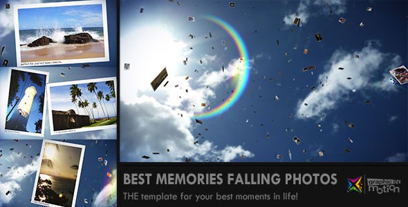 Videohive Sunny Falling Photos Slideshow Video Displays template preview