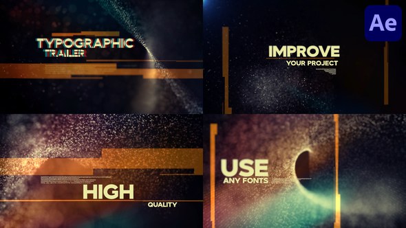 Videohive Typographic Trailer for After Effects Titles template preview