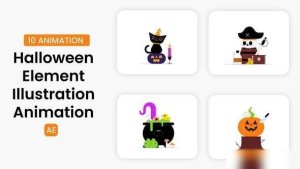 Videohive Halloween Element Illustration Elements template preview