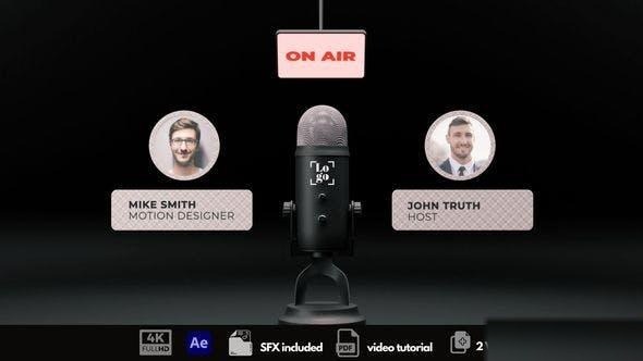 Videohive Podcast Intro 44742870 Logo Stings template preview